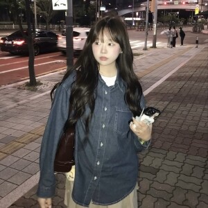 keemy 데님 긴팔 셔츠