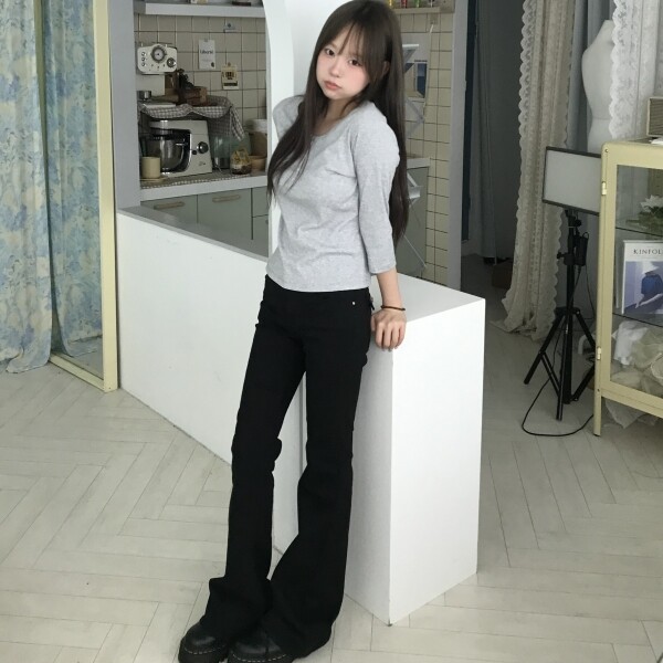 틴스튜디오,keemy 슬림 부츠컷 팬츠